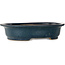 Ovale blauwe bonsaipot van Seizan (Reihou, Kataoka Katsushi, meester Seizan oven) - 414 x 332 x 98 mm