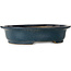 Oval blue bonsai pot by Seizan (Reihou, Kataoka Katsushi, master Seizan kiln) - 414 x 332 x 98 mm