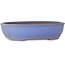 Ovaler blauer Bonsai-Topf von Ikkou – 370 x 303 x 88 mm