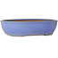 Oval blue bonsai pot by Ikkou - 370 x 303 x 88 mm
