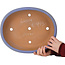Pot ovale bleu pour bonsaï par Ikkou - 370 x 303 x 88 mm