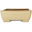Pot à bonsaï rectangulaire blanc cassé par Seizan (Reihou, Kataoka Katsushi, maître four Seizan) - 257 x 198 x 70 mm