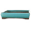Rectangular turquoise bonsai pot by Tosui - 268 x 192 x 43 mm