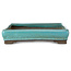 Rectangular turquoise bonsai pot by Tosui - 268 x 192 x 43 mm