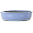 Pot ovale bleu pour bonsaï, par Itouen - 355 x 280 x 67 mm