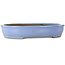 Oval blue bonsai pot by Itouen - 355 x 280 x 67 mm