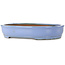 Oval blue bonsai pot by Itouen - 355 x 280 x 67 mm