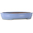 Oval blue bonsai pot by Itouen - 355 x 280 x 67 mm