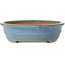 Pot ovale bleu pour bonsaï de Yamafusa - 410 x 325 x 90 mm