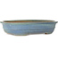 Oval blue bonsai pot by Yamafusa - 410 x 325 x 90 mm