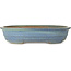 Pot ovale bleu pour bonsaï de Yamafusa - 410 x 325 x 90 mm