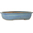 Ovale blauwe bonsaipot van Yamafusa - 410 x 325 x 90 mm
