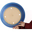 Round blue bonsai pot by Seizan (Reihou, Kataoka Katsushi, master Seizan kiln) - 420 x 420 x 135 mm