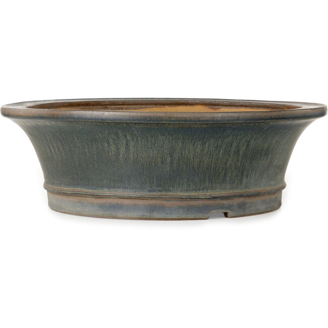 Vaso bonsai rotondo blu di Hattori - 423 x 423 x 137 mm