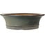 Round blue bonsai pot by Hattori - 423 x 423 x 137 mm