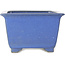 Vaso bonsai quadrato blu di Terahata Satomi Mazan - 225 x 225 x 140 mm