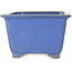 Quadratischer blauer Bonsaitopf von Terahata Satomi Mazan – 225 x 225 x 140 mm