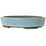 Vaso bonsai ovale azzurro chiaro di Taizan - 325 x 250 x 72 mm