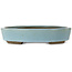 Pot à bonsaï ovale bleu clair de Taizan - 325 x 250 x 72 mm