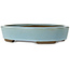 Ovaler, hellblauer Bonsai-Topf von Taizan – 325 x 250 x 72 mm
