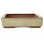 Rectangular beige bonsai pot by Eime Yozan - 315 x 215 x 52 mm