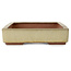 Rechteckiger beigefarbener Bonsai-Topf von Eime Yozan – 315 x 215 x 52 mm
