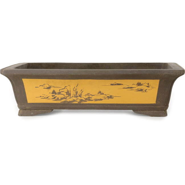 Rectangular unglazed bonsai pot - 489 x 332 x 130 mm