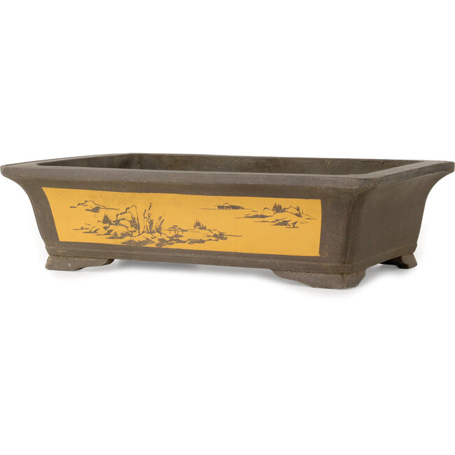 Rectangular unglazed bonsai pot - 489 x 332 x 130 mm