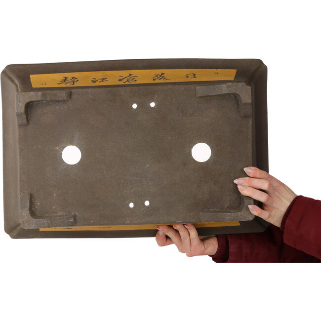 Maceta rectangular para bonsái sin esmaltar - 489 x 332 x 130 mm