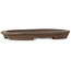 Oval unglazed bonsai pot by Shouzan - 142 x 99 x 16 mm