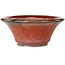 Pot rond rouge pour bonsaï de Koishiwara - 127 x 127 x 55 mm