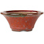 Ronde rode bonsaipot van Koishiwara - 127 x 127 x 55 mm