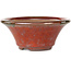 Pot rond rouge pour bonsaï de Koishiwara - 127 x 127 x 55 mm