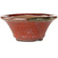 Vaso bonsai rotondo rosso di Koishiwara - 127 x 127 x 55 mm