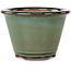 Ronde groene bonsaipot van Koishiwara - 103 x 103 x 73 mm
