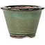 Vaso bonsai rotondo verde di Koishiwara - 103 x 103 x 73 mm