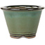 Vaso bonsai rotondo verde di Koishiwara - 103 x 103 x 73 mm