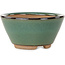 Vaso bonsai rotondo verde di Koishiwara - 100 x 100 x 53 mm
