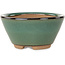 Ronde groene bonsaipot van Koishiwara - 100 x 100 x 53 mm