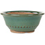 Ronde groene bonsaipot van Koishiwara - 122 x 122 x 55 mm