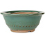 Vaso bonsai rotondo verde di Koishiwara - 122 x 122 x 55 mm