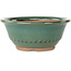 Maceta redonda verde para bonsái de Koishiwara - 122 x 122 x 55 mm