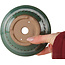 Pot rond vert pour bonsaï de Koishiwara - 122 x 122 x 55 mm