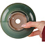 Maceta redonda verde para bonsái de Koishiwara - 127 x 127 x 55 mm