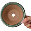 Ronde groene bonsaipot van Koishiwara - 127 x 127 x 55 mm