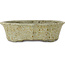 Lotus white with brown dots bonsai pot by Tosui - 250 x 195 x 73 mm