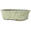 Lotus witte bonsai pot met bruine stippen van Tosui - 250 x 195 x 73 mm