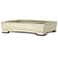 Pot à bonsaï rectangulaire blanc de Tosui - 202 x 147 x 45 mm