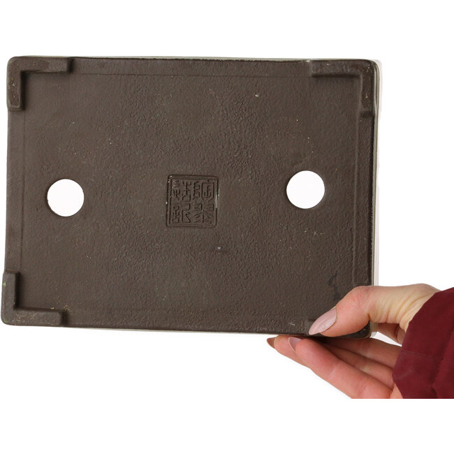 Rechteckiger weißer Bonsai-Topf von Tosui – 202 x 147 x 45 mm