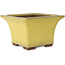 Maceta cuadrada amarilla para bonsái de Yamaaki - 227 x 227 x 145 mm